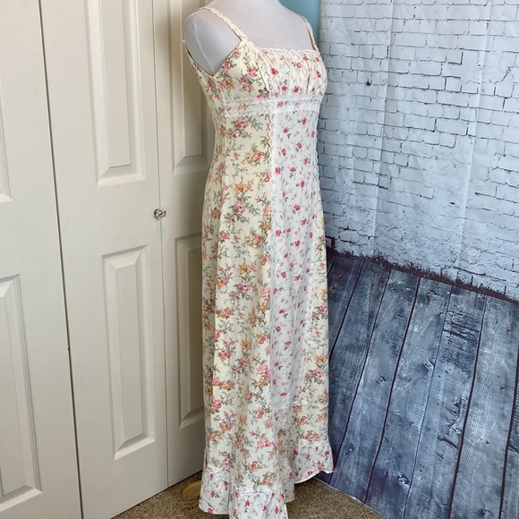 Vintage Jessica McClintock for GUNNE SAX Floral Print Prairie Dress SZ 9/10 - Picture 4 of 16